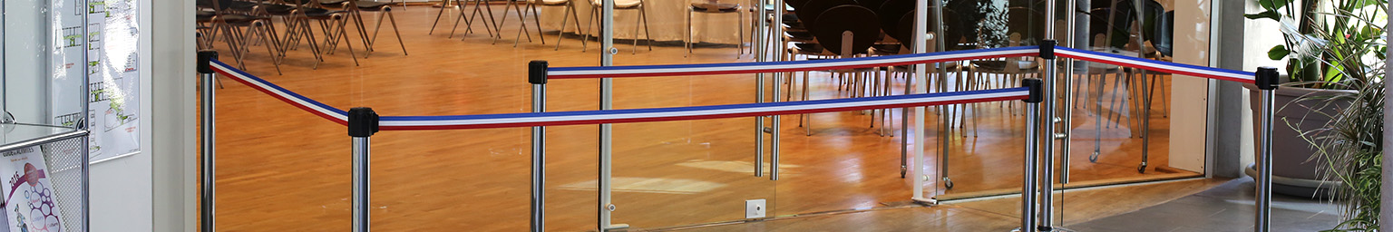 Poteaux à sangle - Tube Chromés