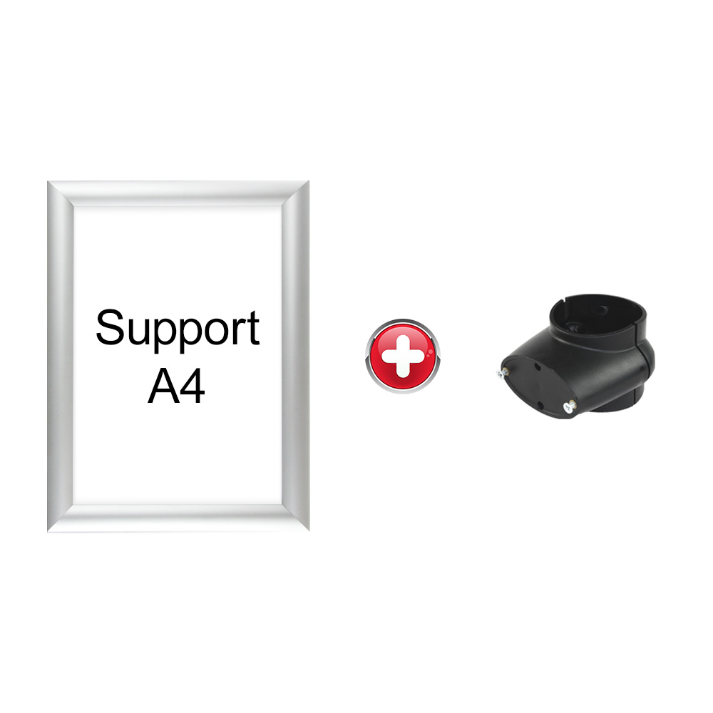 Support d'information A4 Alu avec collier - 2034012