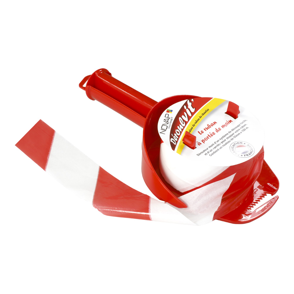 Déroulvit - Enrouleur rouge avec ruban 50mm x 200m - 3048001