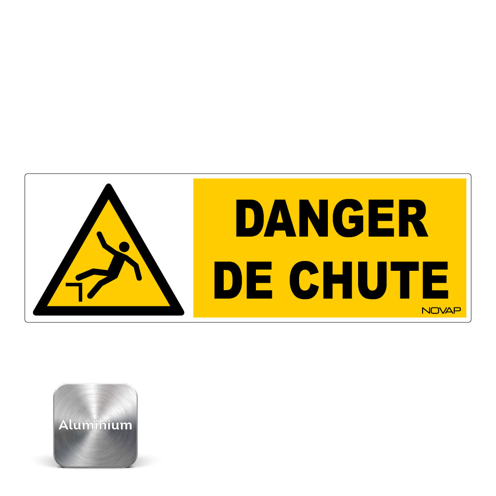 Panneau Danger de chute - Alu 450x150mm - 4010953