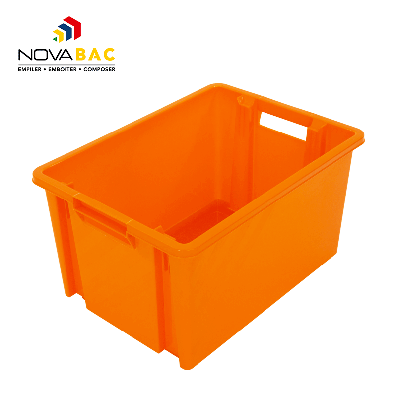 Boite de rangement Novabac 6 au 54 Litres Orange Fluo - Novap