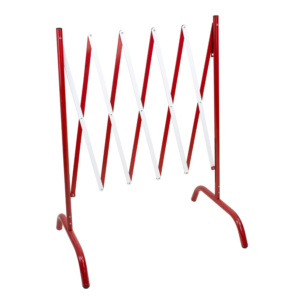 Barrière de chantier extensible droite - Rouge/Blanc - 8000257