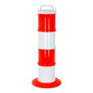Balise de signalisation modulable Orange fluo/Blanche - Novap