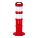 Balise de signalisation modulable Rouge avec deux bandes rétroréfléchissantes - Novap