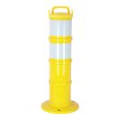 Balise de signalisation modulable Jaune avec deux bandes rétroréfléchissantes - Novap