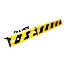 Barrière téléscopique 1 à 1,80m rétroréfléchissante Jaune/Noire Hachuré - Novap