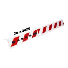 Barrière téléscopique 2 à 3,80m rétroréfléchissante Rouge/Blanche Hachuré -Novap