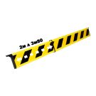 Barrière téléscopique 2 à 3,80m rétroréfléchissante Jaune/Noire Hachuré - Novap