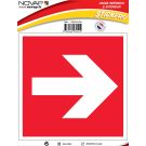 Panneau Fl&egrave;che rouge - Vinyle adh&eacute;sif 200x200mm - 4032412