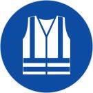 Panneau Obligation de porter un gilet Haute visibilite - Rigide Ø300mm - 4063508