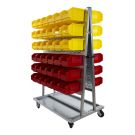 Chariot sur roues &eacute;quip&eacute; de bacs 3L - Novap