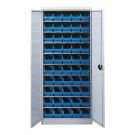 Armoire 9 tablettes avec portes &eacute;quip&eacute;e de bacs 2L - 5201312