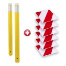 Kit Piétons - Tubes Jaune - Dalles Rouge/Blanc - Novap