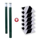 Kit Piétons - Tubes Vert - Dalles Noir/Gris - Novap