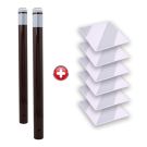 Kit Piétons - Tubes Marron - Dalles Gris/Blanc - Novap