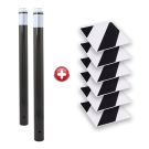 Kit Piétons - Tubes Gris - Dalles Noir/Blanc - Novap