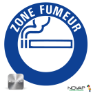 Panneau Zone fumeur - Alu &Oslash;300mm - Novap