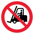 Panneau interdit aux piétons pour sol - Ø 450 mm - Novap