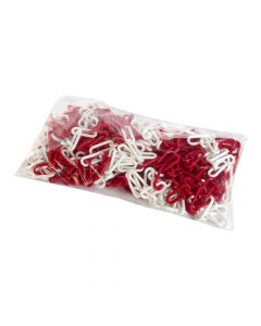 Sac de 25m de chaîne plastique Rouge et Blanche - Signal - Novap