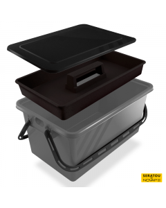 Boite de rangement plastique Gris - SERATOU