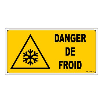 Panneau Danger de froid - Rigide 960x480mm - 4000497