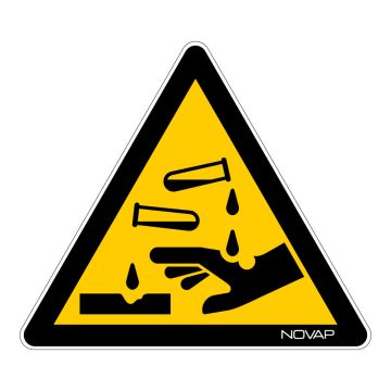 Panneau Danger substances corrosives - Novap