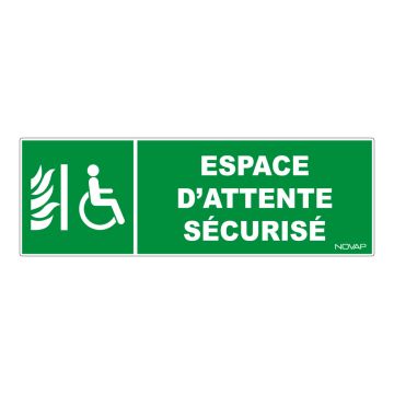 Panneau Espace d'attente sécurisé- Rigide 450x150mm - 4062938