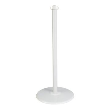 Poteau acier Blanc sur socle Blanc - Novap