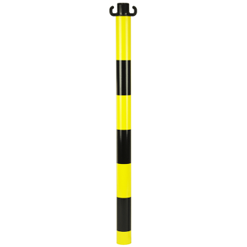 Poteau acier Jaune/Noir sans manchon - Novap