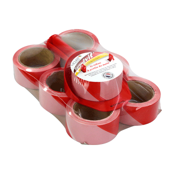 Lot 6 Rubans 50mm x 100m + 1 Déroulvit' rouge - Novap