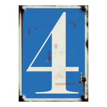 N°4 - vintage rigide adhésif fond bleu - 4004242