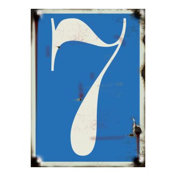 N°7 - vintage souple adhésif fond bleu - 4004679
