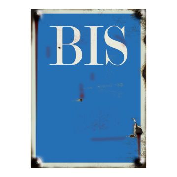 N° Bis - vintage souple adhésif fond bleu - 4004709