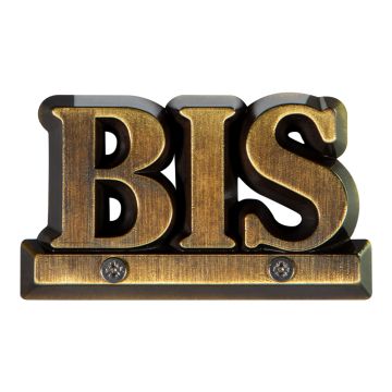 N° Bis - Zamak Or vieilli 80mm - 4005348