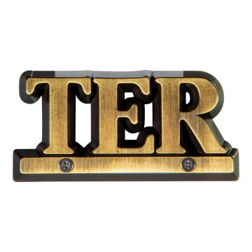 N° Ter - Zamak Or vieilli 80mm - 4005355