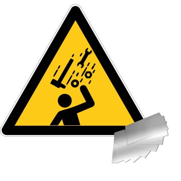 Panneau Danger chute objets - Alu triangle 300mm - 4010397