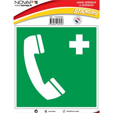 Panneau Téléphone vert - Vinyle adhésif 200x200mm - 4032306