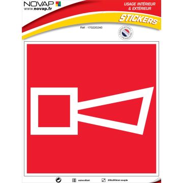 Panneau Avertisseur sonore - Vinyle adhésif 200x200mm - 4032467