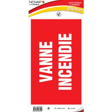 Panneau Vanne d'incendie - Vinyle adhésif 330x200mm - 4036045