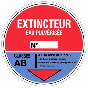 Panneau Extincteur eau pulverisée - Rigide Ø180mm - 4040240