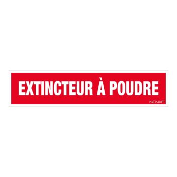 Panneau Extincteur à poudre - Rigide 330x75mm - 4120409
