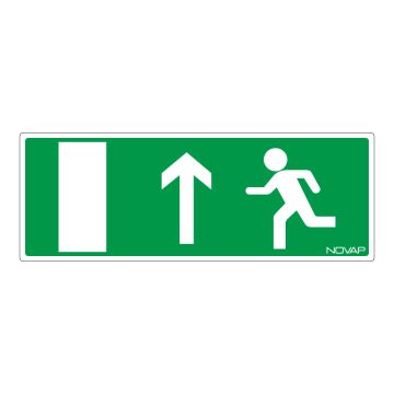 Panneau Sortie de secours en haut - Rigide 330x120mm - 4141015