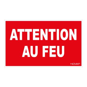 Panneau Attention au feu - Rigide 330x200mm - 4160054