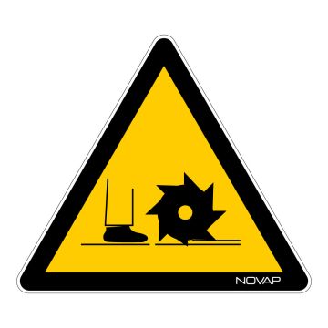 Panneau Danger broche de fraisage - Novap