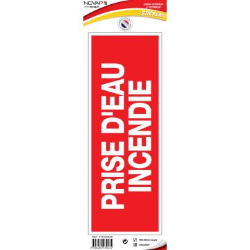 Panneau Prise d'eau incendie - Vinyle adhésif 330x120mm - 4230474