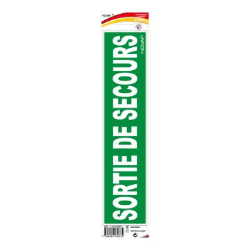 Panneau Sortie de secours - Vinyle adhésif 330x75mm - 4230634