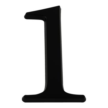Chiffre 1 en relief autocollant - Noir