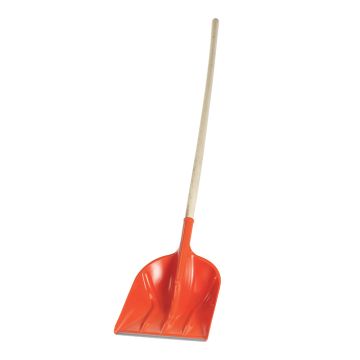 Pelle à neige manche bois - Corail - Novap