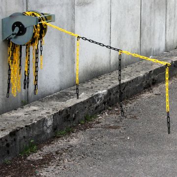 Dérouleur de chaîne Ø 8mm avec morceaux Jaune/Noir - Novap
