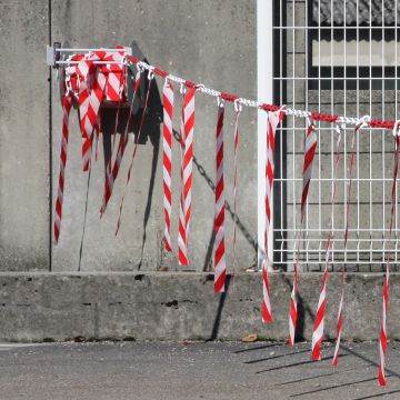 Dérouleur de chaîne Ø 8mm avec rubans Rouge/Blanc - Novap